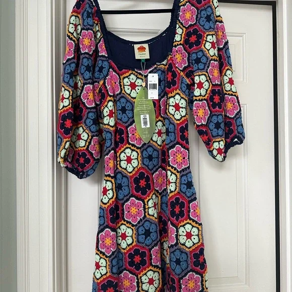 FARM Rio | Dresses | Farm Rio Crochet Floral Mini Dress Nwt | Poshmark
